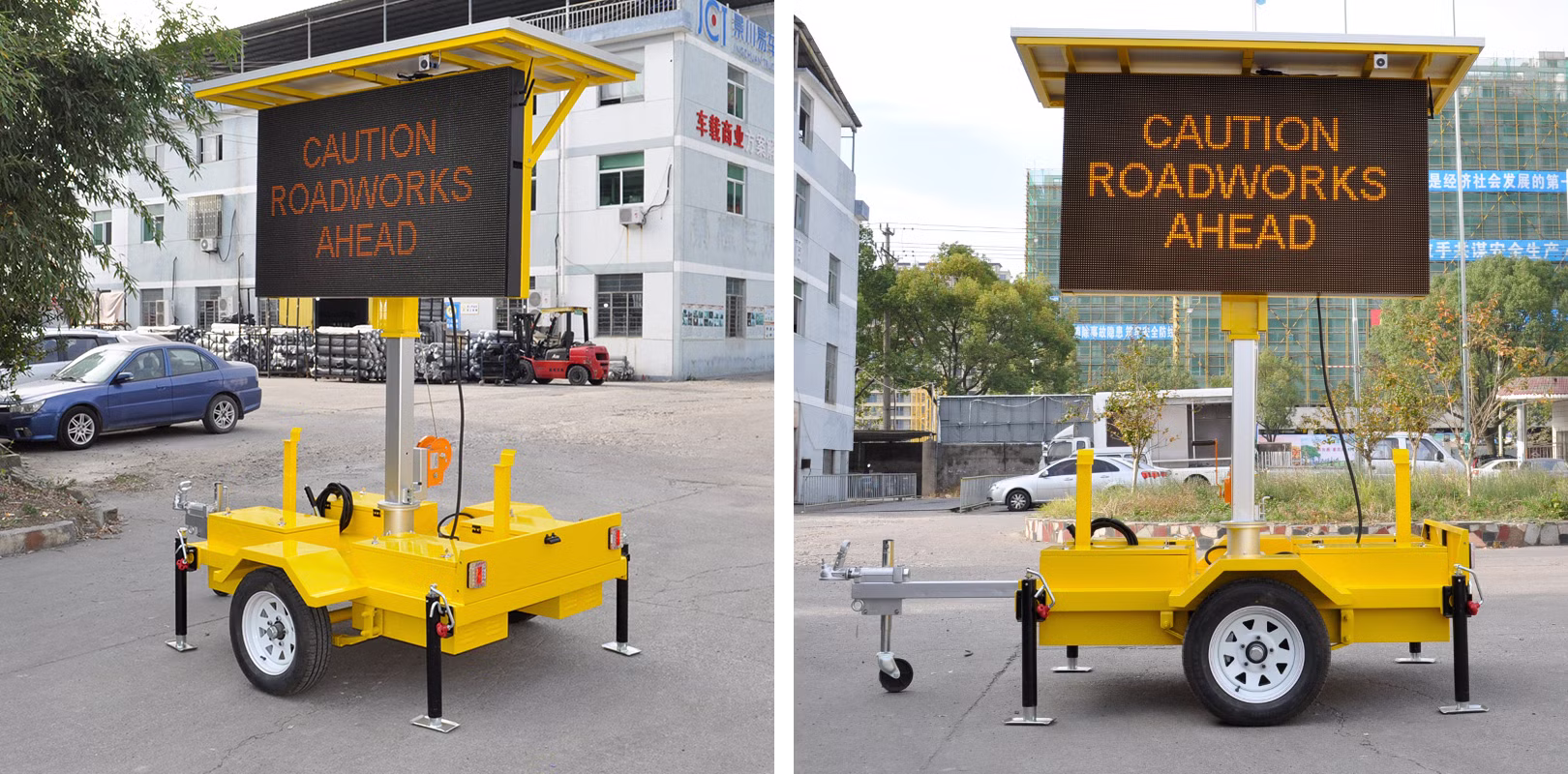 Mobile traffic guidance display vehicle key02
