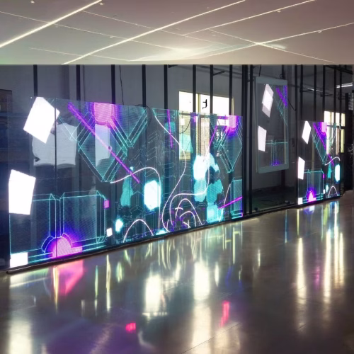 Transparent glass led display screen 03