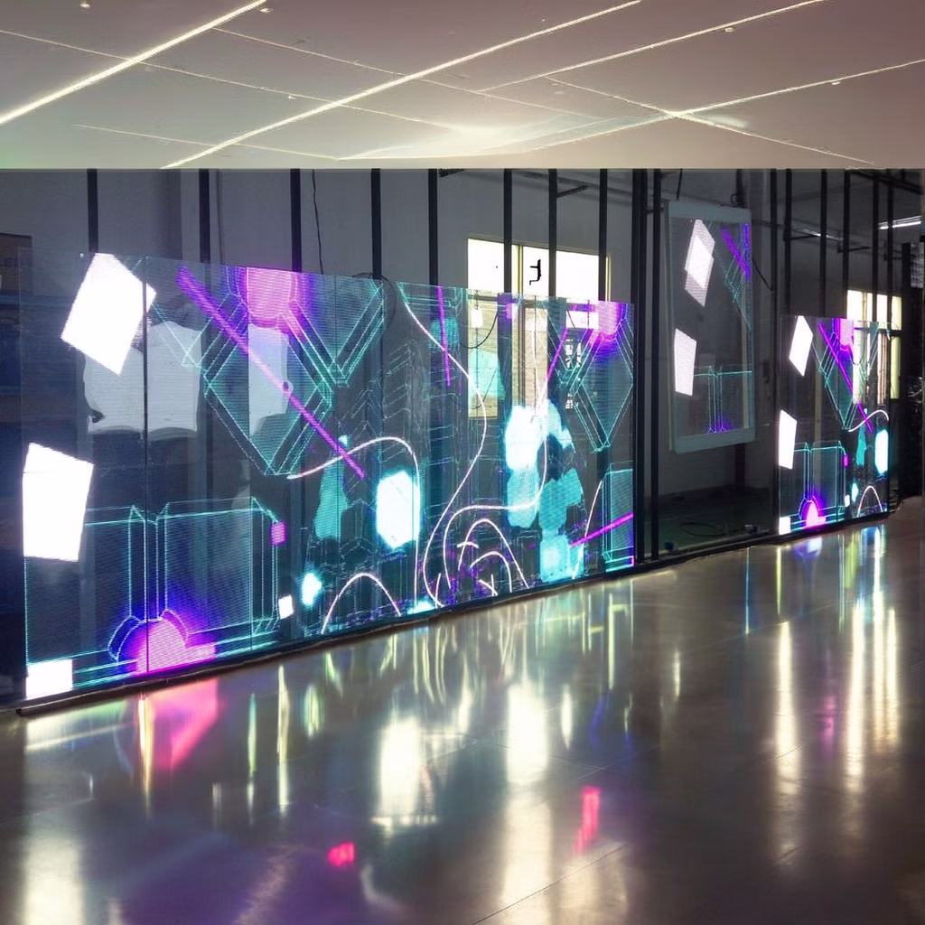 Transparent glass led display screen 03